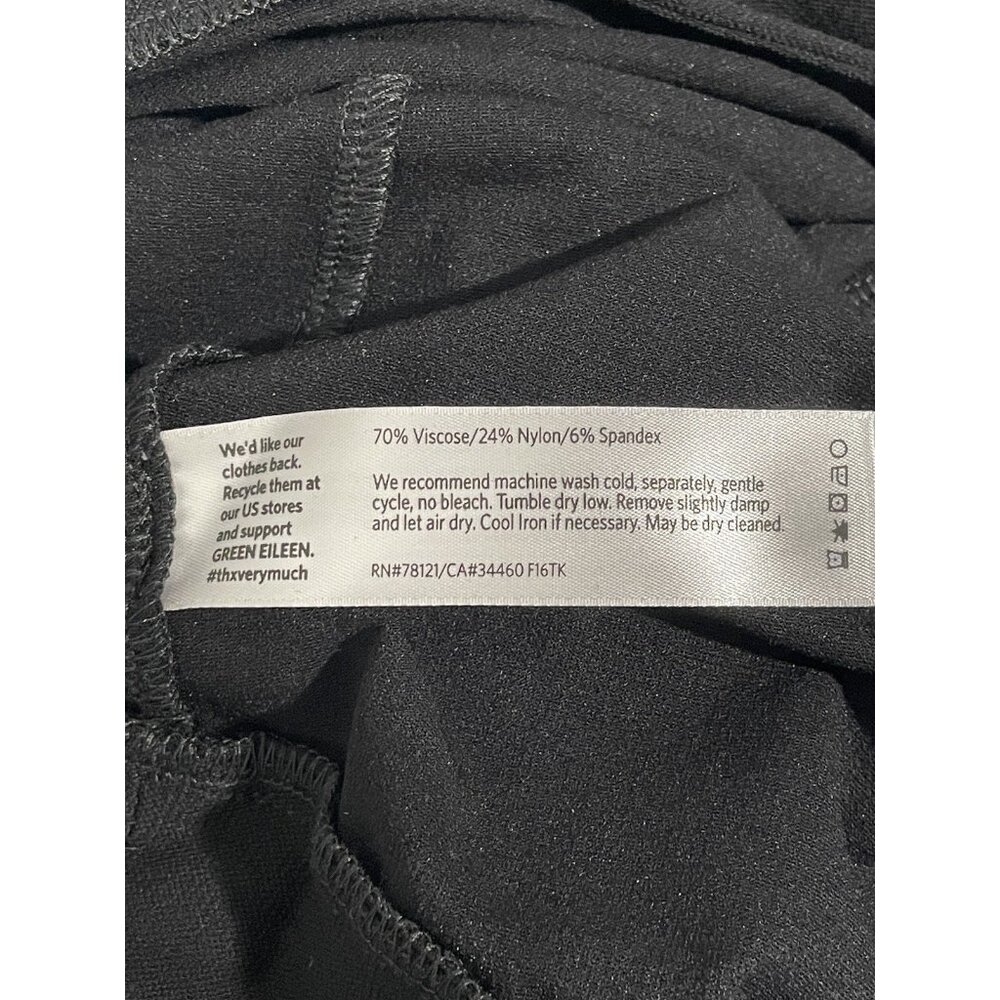 Eileen Fisher Woman Lighweight Pull On Pants Black Viscose Stretch Sz 1X - Picture 4 of 4
